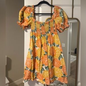 House of Harlow 1960 Yellow and Orange Floral Mini Dress